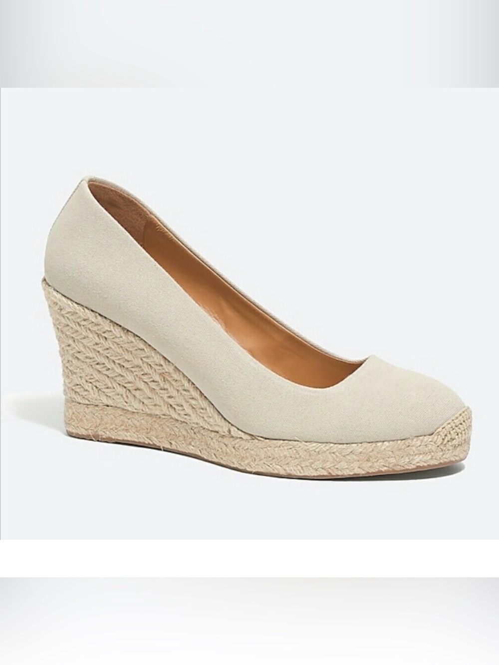 J Crew Cream Seville Espadrille Wedge -9